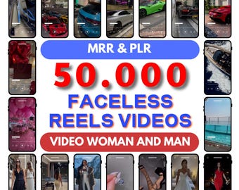 50,000+ Viral Reels Collection | Funny Fails, Hooks, Meme Clips | PLR & MRR | TikTok, Content Pack
