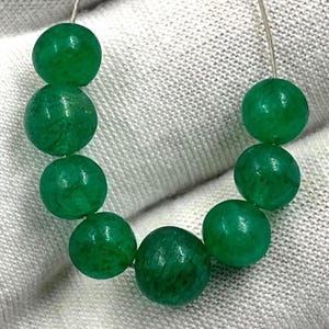 Emerald Ball Beads: 5 To 8mm Round Beads Natural Green Gemstone