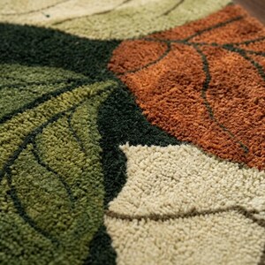 Soft plush leaf carpet for bedroom living room and cozy interiors