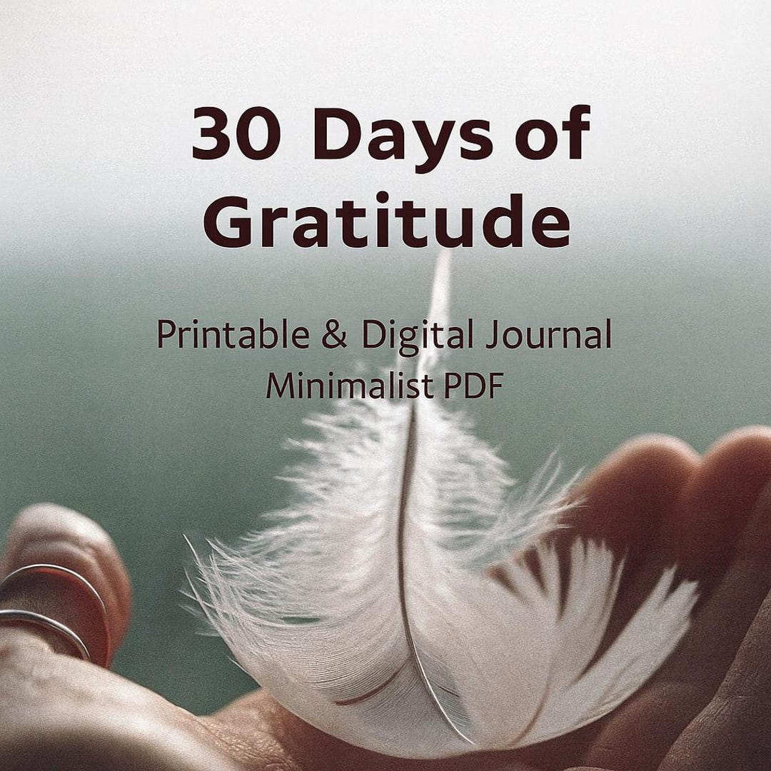 30 Days of Gratitude — Printable & Digital Journal| Self Car PDF - Etsy