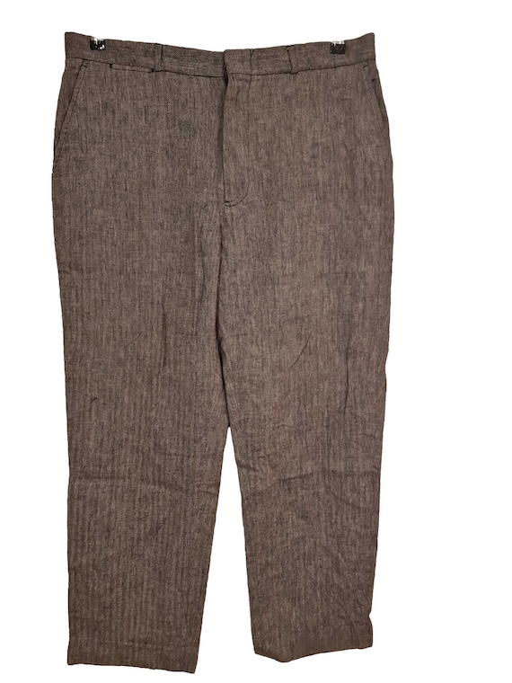 Polo by Ralph Lauren Vintage Linen Trousers – Regular Fit Brown