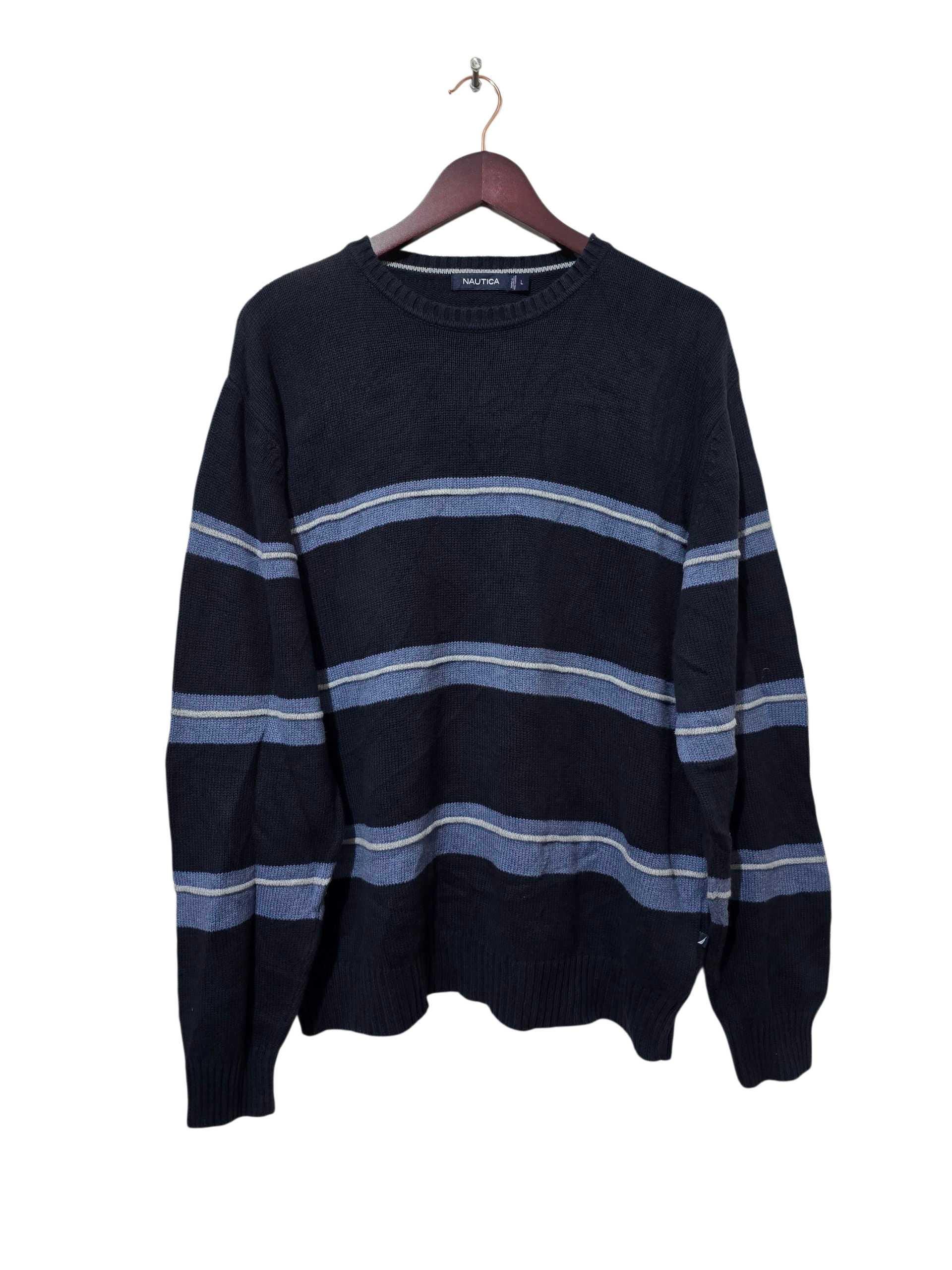 90〜00s Nautica ds knit black 90s Vintage Nautica Striped Knit Sweater | L Oversized - Etsy