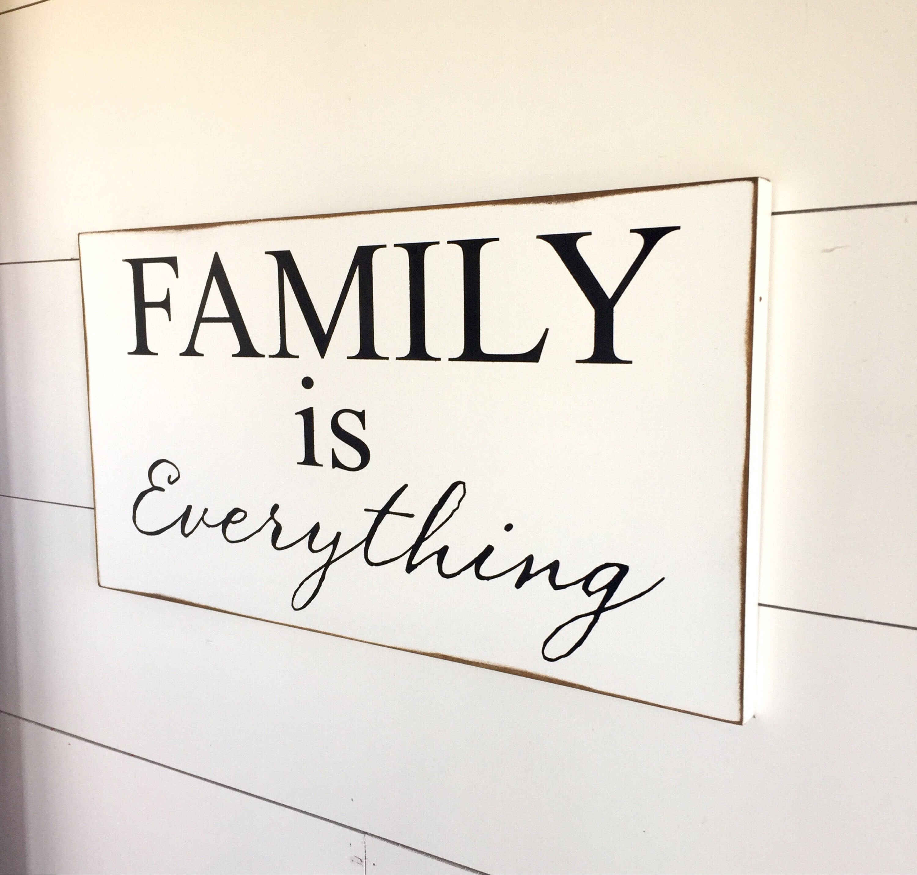 Large Wood Sign Family is Everything Subway Sign Family | Etsy