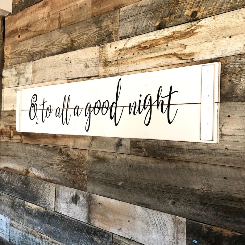 And to All A Good Night Wood Sign Holiday Decor | Etsy