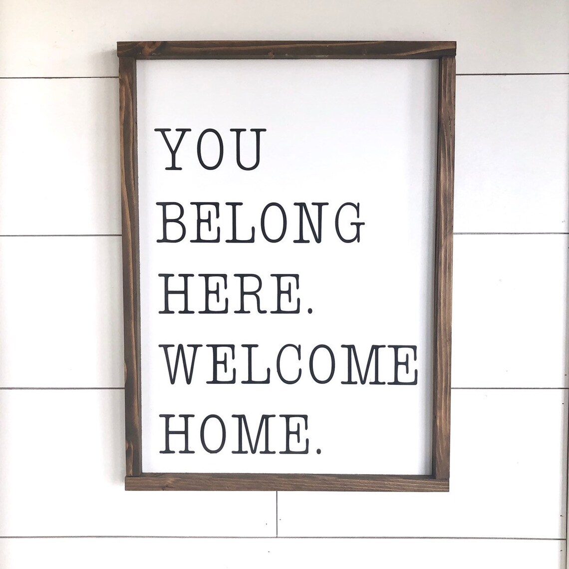Large Wood Sign You Belong Here Home Home Decor Etsy