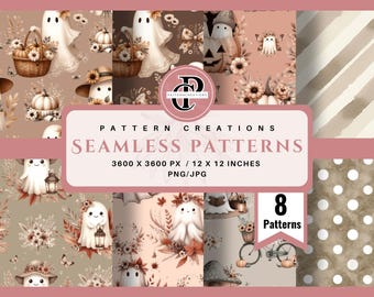 Boho Gespenst Blumen Muster (Digitaler Download)