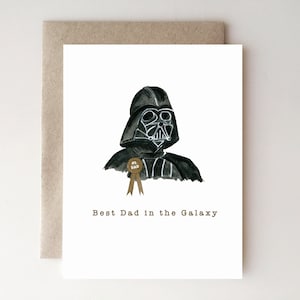 Father's Day Card Darth Vader - funny fathers day - star wars - handmade - card - paper - humor