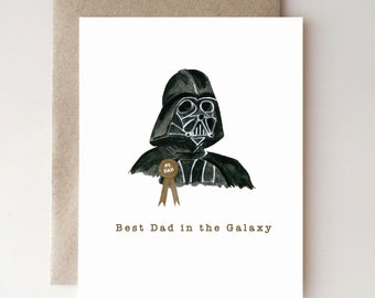 Father's Day Card Darth Vader - funny fathers day - star wars - handmade - card - paper - humor