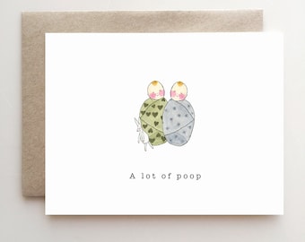 New Twins Card - Congratulations - a lot of poop - funny