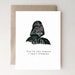 Valentine's Day Card Darth Vader - funny valentine - star wars valentine - handmade - valentine card - paper - valentine humor 