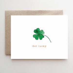 Soyez chanceux - Trèfle à 4 feuilles - Carte pour la Saint-Patrick - Saint-Patrick