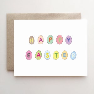 Happy Easter Eggs Card - Easter eggs - Happy Easter - chocolate eggs - handmade - papergoods