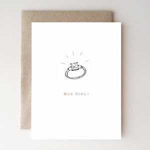 婚約カード Mon Dieu! - ダイヤモンドリング - ハンドメイド - 紙製品 - 幸せな婚約