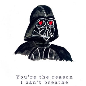 Funny Darth Vader Valentine's Day Card – Star Wars Love image 3