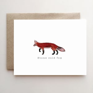 Stone Cold Fox - Valentine's Day card - love card - fox - handmade card - paper goods - valentine