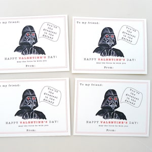 PRINTABLE School Darth Vader Valentine Cards for Kids - School ...