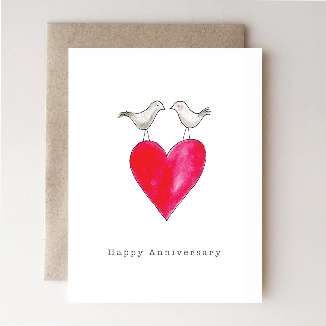 Happy Anniversary Love Birds - Etsy