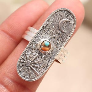 Spiny Oyster Turquoise 925 Sterling Ring Orange Turquoises Southwest Style