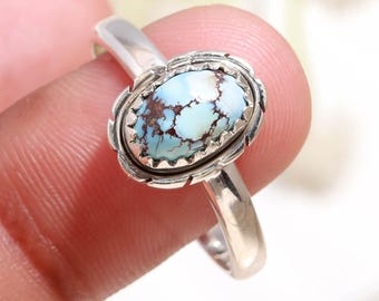 Golden Hill Turquoise Handcrafted Ring Daily Wear Jewelry Fine Silver Rings Boho Chic