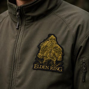 Parche bordado de Elden Ring / Regalo bordado para los amantes de Elden Ring, parches con diseño de caballero de fantasía, regalo para gamers y fans de Elden Ring.