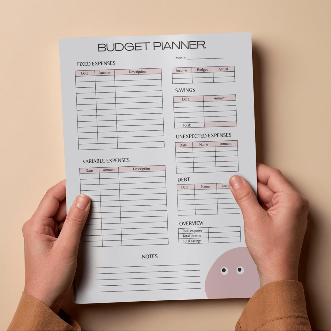Minimalist Budget Planner | Printable Finance Organizer (PDF) - Etsy