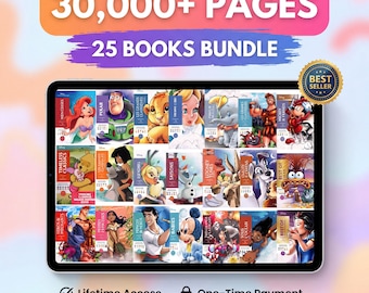 Pack of 25 Disney Mystery Coloring Books – 3200+ Pages – Digital PDF Download