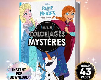 Frozen Mystery Color By Number Book – Elsa Anna Olaf Winter Scenes (PDF Download)