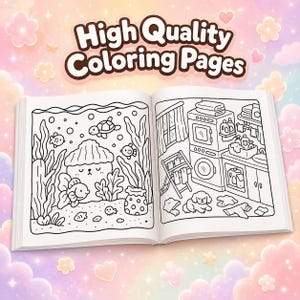 Cozy Coloring Book Bundle , 60 coloring books , 3300 Bold & Easy Pages (Digital Download) image 6