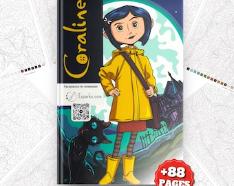 Mystery Coloring By Number Coraline, Dark Horror, Print & Use on Tablet, PDF