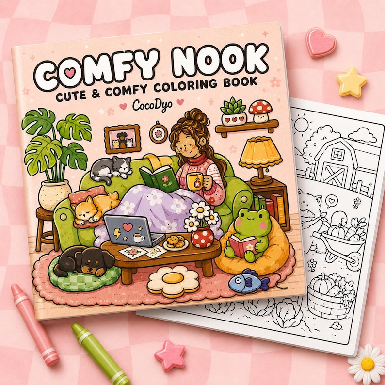 Cozy Coloring Book Bundle , 60 coloring books , 3300 Bold & Easy Pages (Digital Download) image 4