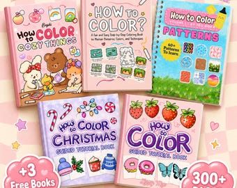 Paquete de libros para colorear con patrones de dibujo, volumen 3: Dibujo paso a paso (descarga en PDF)