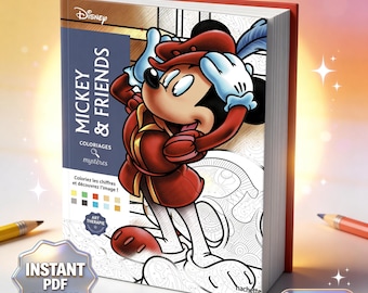 Disney Mickey & Friends , Mystery Color By Number Book for Kids and Adults (PDF)