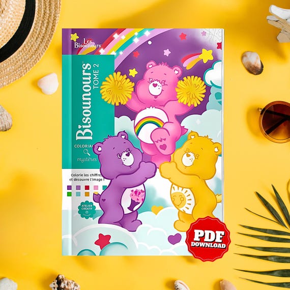 Care Bears 2 Mystery Color By Number Book , Bisounours 2 | 113 Pages (PDF Download)