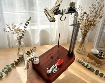 Rosewood Personalized Macrame Cord Holder Mini Wooden Braiding Stand Weaving Workstation Portable Bracelet Making Tool