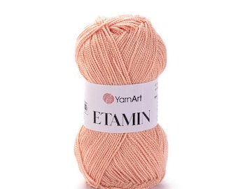 YarnArt Etamin Cotton Blend Yarn, Thin Crochet Thread for Lace, Embroidery Knitting Yarn, Fine Amigurumi Yarn, Summer Jewelry Craft Yarn