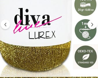 Diva Lurex 2.00 mm metallic yarn