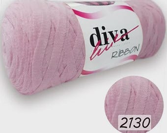 Diva Cotton Ribbon Cord Yarn 250g 65m Cotton Cord for Crochet Bags Baskets Macrame DIY Craft