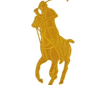 Classic Pony-Rider Patch – Embroidered Iron-On Sew-On Applique for Jackets & Denim