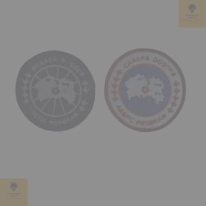 Set van 2 Canada-geïnspireerde G00se-patch zwart/rode geborduurde opstrijkbadges 2,5 inch opnaaien