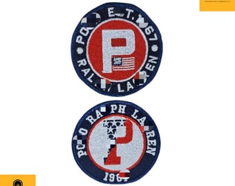 2 Pcs Varsity-Style “P” Letter Patch – Iron-On/Sew-On Embroidered Appliqué, 3.75" Classic College Look