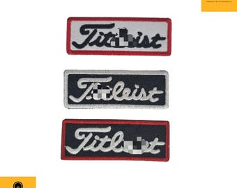 Set of 3 Golf-Inspired Patch Set – Embroidered Iron-On, Multi Color, 3" x 1".