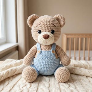 あみぐるみかぎ針編みテディベアのパターン |初心者向け（PDFパターン）