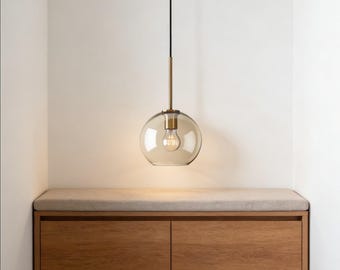 Nordic Glass Pendant Lamp Decorative Hanging Light Ceiling Fixture for Dining Room Bar Cafe Lighting