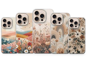 Spring Flower Phone Case Vintage Floral Cover for iPhone 17Pro Max, 16e,15, 14, 13 & Samsung S25 Ultra, S24FE, A56, A16,Pixel 10XL, 9a, 8, 7