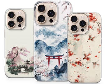 Japanese Phone Case Anime Art Cover for iPhone 17 Pro Max, 16e, 15, 14, 13 & Samsung S25 Ultra, S24 FE, A56, A16, Pixel 10XL, 9a, 8, 7