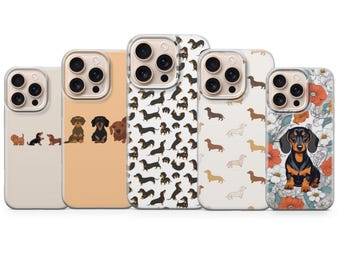 Wiener Dog Phone Case Sausage Dog Cover for iPhone 17Pro Max, 16e, 15, 14, 13 & Samsung S25 Ultra, S24FE, A56, A16,Pixel 10XL, 9a, 8, 7