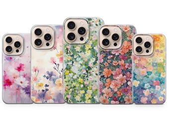 Spring Flower Phone Case Floral Cover for iPhone 17Pro Max, 16e, 15, 14, 13 & Samsung S25 Ultra, S24FE, A56, A16,Pixel 10XL, 9a, 8, 7