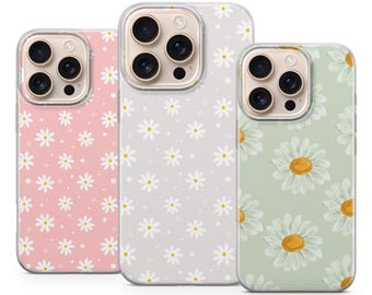 Daisies Phone Case Flower Cover for iPhone 18 Pro Max, 17, 16, 15, Samsung S26 Ultra, S25 FE, A57, A56, Pixel 11, 10
