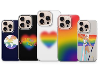 LGBT Pride Phone Case Rainbow Cover for iPhone 17 Pro Max, 16e, 15, 14, 13 & Samsung S25 Ultra, S24 FE, A56, A16, Pixel 10XL, 9a, 8, 7