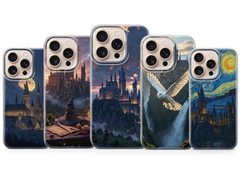 Fantasy Castle Phone Case Wizard Magic Cover for iPhone 17 Pro Max, 16e, 15, 14, 13 & Samsung S25 Ultra, S24 FE, A56, A16, Pixel 10XL,9a,8,7